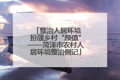 整治人居环境 扮靓乡村“颜值”——菏泽市农村人居环境整治侧记