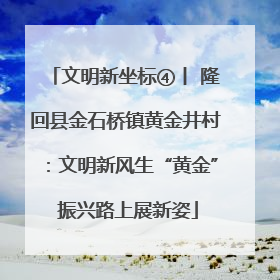 文明新坐标④丨 隆回县金石桥镇黄金井村：文明新风生“黄金” 振兴路上展新姿