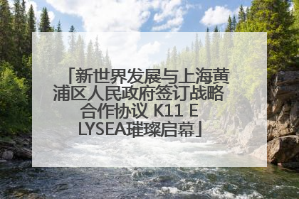 新世界发展与上海黄浦区人民政府签订战略合作协议 K11 ELYSEA璀璨启幕