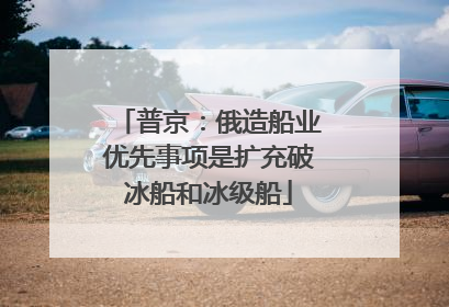 普京：俄造船业优先事项是扩充破冰船和冰级船