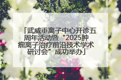 武威重离子中心开诊五周年活动暨“2025肿瘤离子治疗前沿技术学术研讨会”成功举办