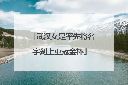 武汉女足率先将名字刻上亚冠金杯