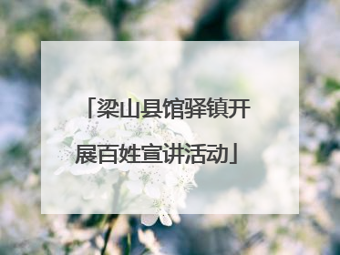 梁山县馆驿镇开展百姓宣讲活动