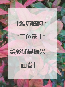 潍坊临朐：“三色沃土”绘彩铺展振兴画卷