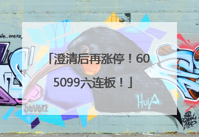 澄清后再涨停！605099六连板！