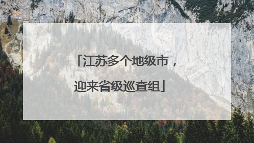 江苏多个地级市，迎来省级巡查组