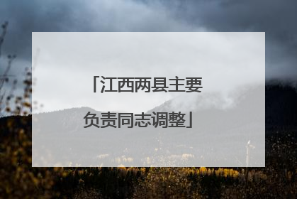 江西两县主要负责同志调整