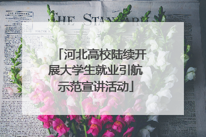 河北高校陆续开展大学生就业引航示范宣讲活动