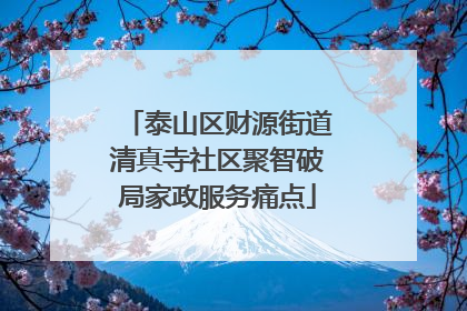 泰山区财源街道清真寺社区聚智破局家政服务痛点