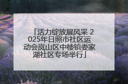 活力绽放展风采 2025年日照市社区运动会岚山区中楼镇娄家湖社区专场举行