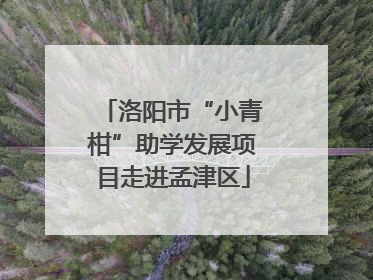洛阳市“小青柑”助学发展项目走进孟津区
