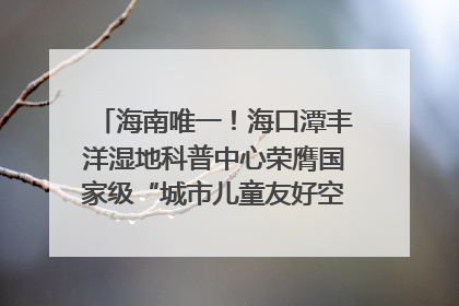 海南唯一！海口潭丰洋湿地科普中心荣膺国家级“城市儿童友好空间建设园区”称号