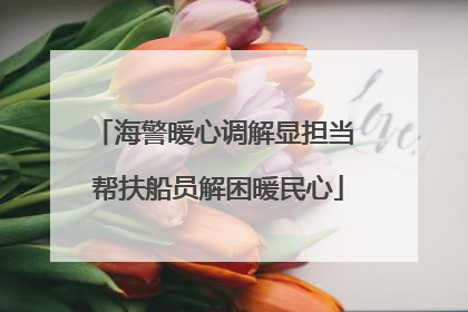 海警暖心调解显担当 帮扶船员解困暖民心