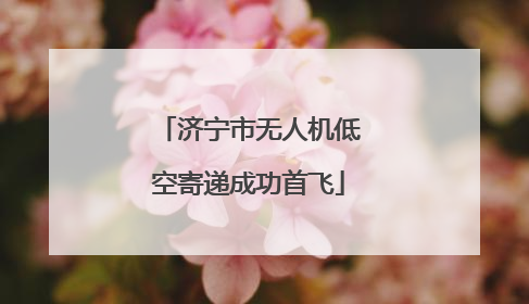 济宁市无人机低空寄递成功首飞
