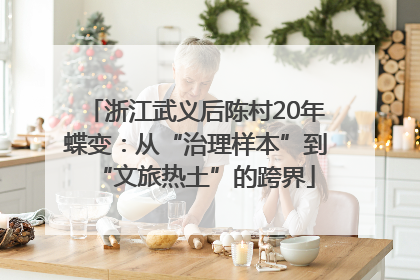 浙江武义后陈村20年蝶变：从“治理样本”到“文旅热土”的跨界