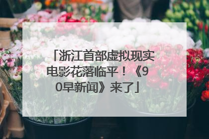 浙江首部虚拟现实电影花落临平！《90早新闻》来了
