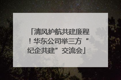 清风护航共建廉程！华东公司举三方“纪企共建”交流会