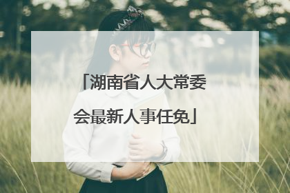 湖南省人大常委会最新人事任免