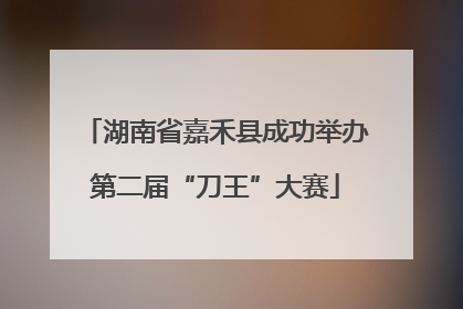 湖南省嘉禾县成功举办第二届“刀王”大赛