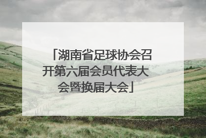 湖南省足球协会召开第六届会员代表大会暨换届大会