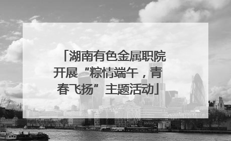 湖南有色金属职院开展“粽情端午，青春飞扬”主题活动