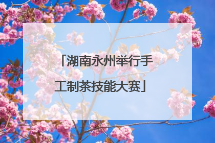 湖南永州举行手工制茶技能大赛