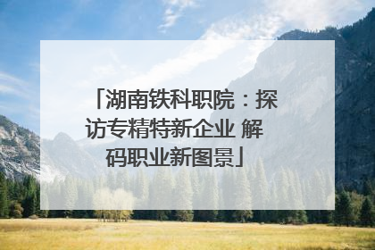 湖南铁科职院：探访专精特新企业 解码职业新图景