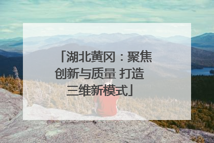 湖北黄冈：聚焦创新与质量 打造三维新模式