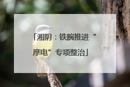 湘阴：铁腕推进“摩电”专项整治