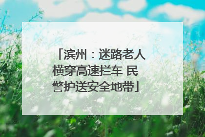 滨州：迷路老人横穿高速拦车 民警护送安全地带