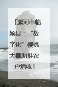 漯河市临颍县：“数字化”樱桃大棚助推农户增收