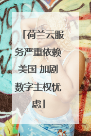 荷兰云服务严重依赖美国 加剧数字主权忧虑