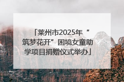 莱州市2025年“筑梦花开”困境女童助学项目捐赠仪式举办