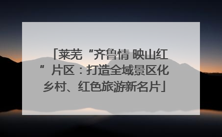 莱芜“齐鲁情 映山红”片区：打造全域景区化乡村、红色旅游新名片
