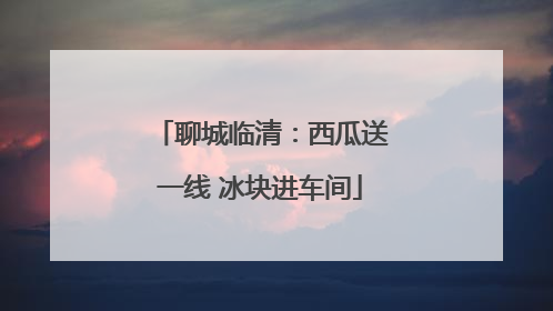聊城临清：西瓜送一线 冰块进车间
