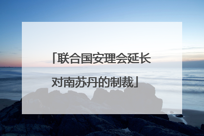 联合国安理会延长对南苏丹的制裁