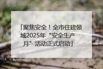 聚焦安全！全市住建领域2025年“安全生产月”活动正式启动