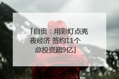 自贡：用彩灯点亮夜经济 签约11个总投资超9亿