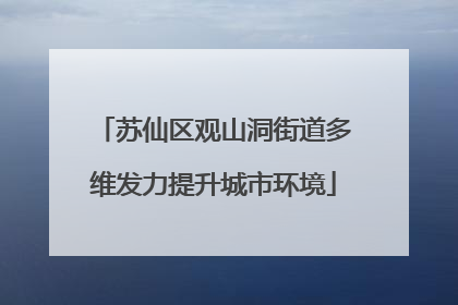 苏仙区观山洞街道多维发力提升城市环境