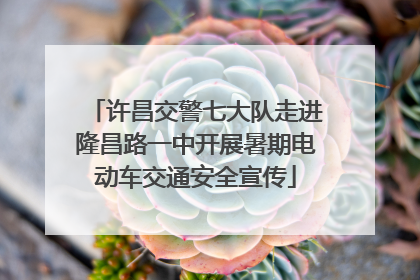 许昌交警七大队走进隆昌路一中开展暑期电动车交通安全宣传