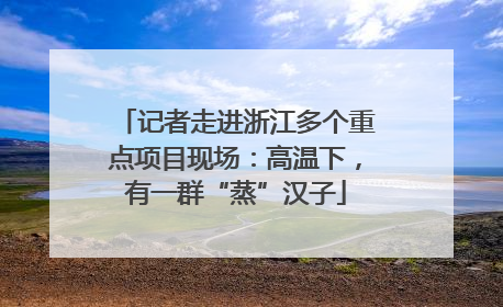 记者走进浙江多个重点项目现场：高温下，有一群“蒸”汉子