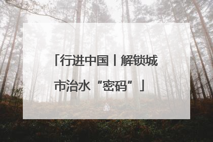行进中国丨解锁城市治水“密码”