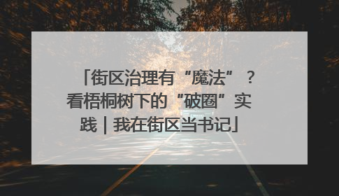街区治理有“魔法”？看梧桐树下的“破圈”实践｜我在街区当书记