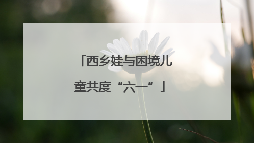 西乡娃与困境儿童共度“六一”