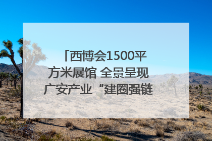 西博会1500平方米展馆 全景呈现广安产业“建圈强链”｜西博视界
