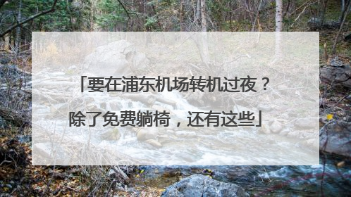 要在浦东机场转机过夜？除了免费躺椅，还有这些