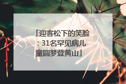 迎客松下的笑脸：31名罕见病儿童圆梦登黄山