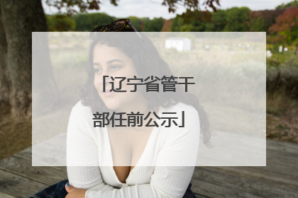辽宁省管干部任前公示