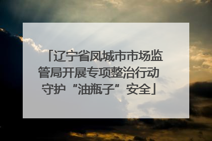 辽宁省凤城市市场监管局开展专项整治行动守护“油瓶子”安全