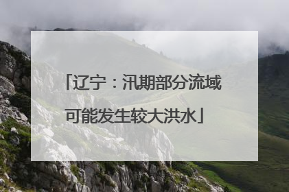 辽宁：汛期部分流域可能发生较大洪水